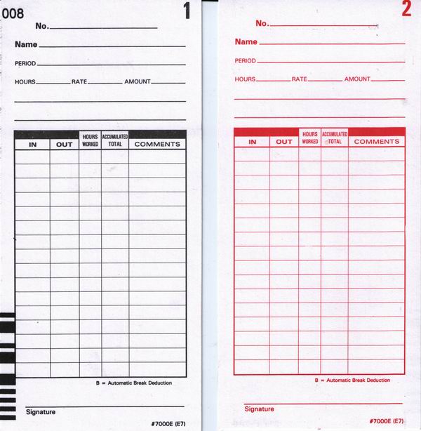 400 e7 time cards for lathem 7000e and lathem 7500e calculating time calculating time cards
