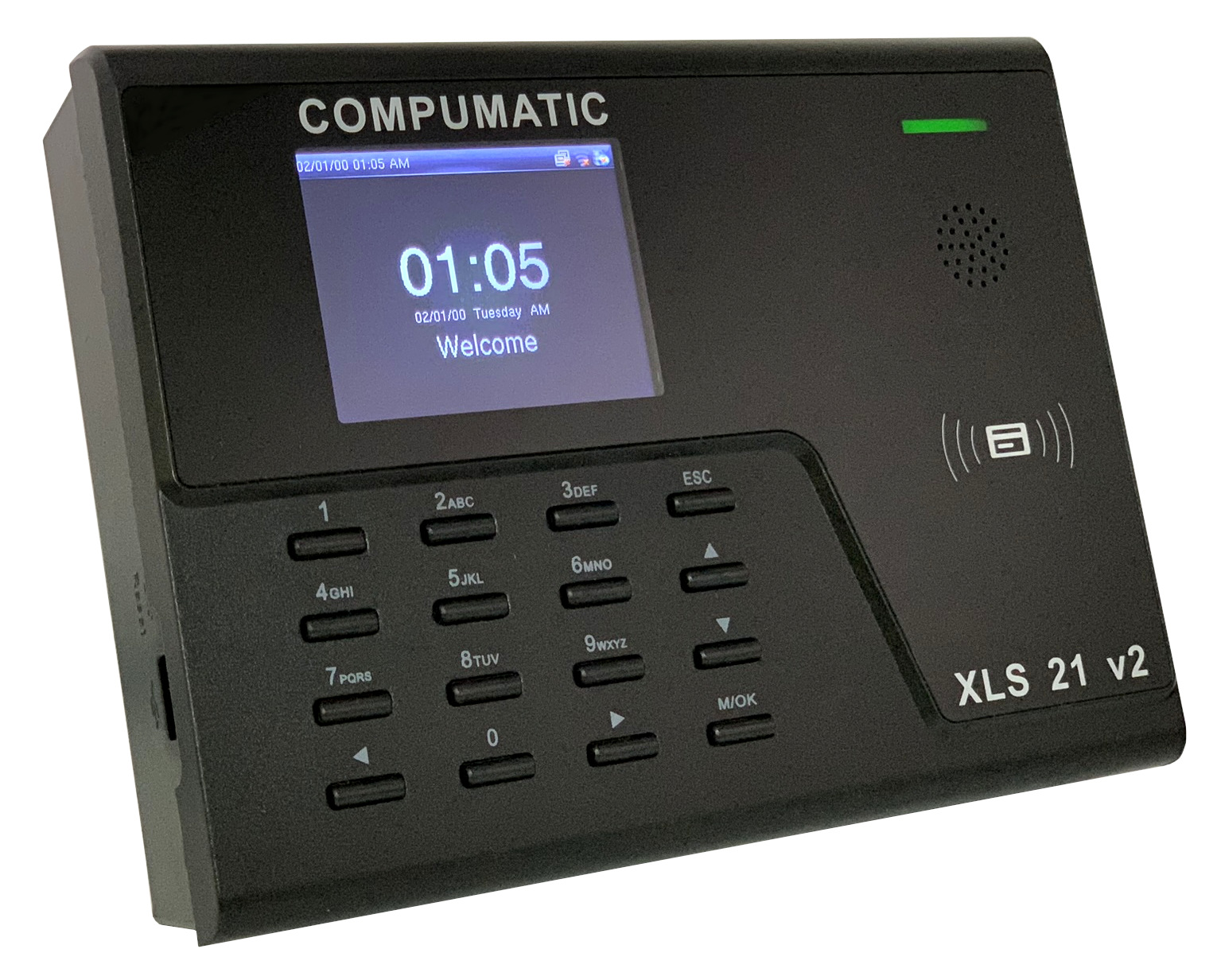 COMPUMATIC XLS 21 v2 PIN ENTRY and PROXIMITY BADGE TIME CLOCK SYSTEM